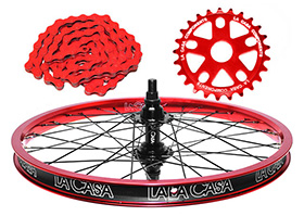 25/9 Wheel Kit - Single Wall - Red